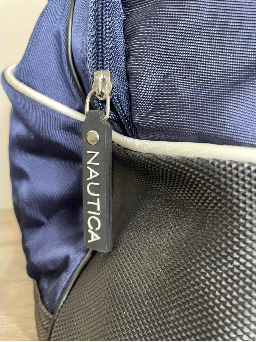 Vintage Nautica Y2K Duffle Bag Gorpcore Gym Travel Weekender Blue